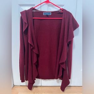 Kendra Scott Burgundy Cardigan (size: petite medium)